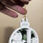 Personalised Snowman Christmas Bauble With Name, thumbnail 3 of 5