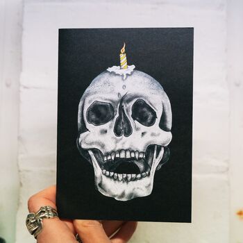 Candle Head Gothic Birthday Card, 5 of 5