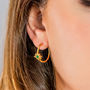 Guiding North Star Gemstone Gold Hoops, thumbnail 7 of 10