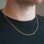 Gold Plated Round Steel Snake Chain Necklace, thumbnail 1 of 10