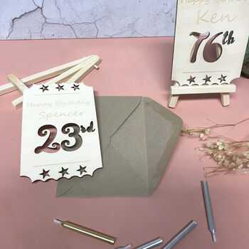 Personalised Wooden Birthday Cards, 7 of 11