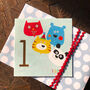 Copper Foiled Balloons 1st Birthday Card, thumbnail 1 of 5
