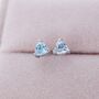 Genuine Sky Blue Topaz Stud Earrings In Sterling Silver, thumbnail 6 of 12