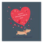 Cute Dog Happy Valentine's Day Card, thumbnail 1 of 2