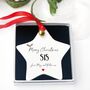 Personalised Sister Christmas Hanging Xmas Jingle Star, thumbnail 4 of 4