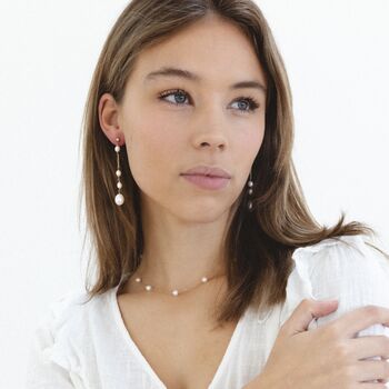 Freshwater Pearl Drop Earrings, 2 of 4