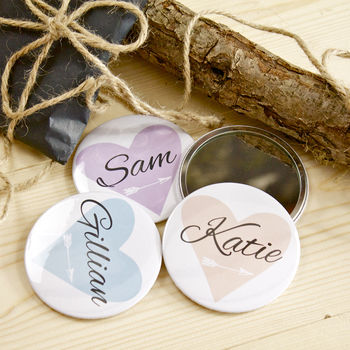 Personalised Pocket Mirror Multi Design Choices, 2 of 10