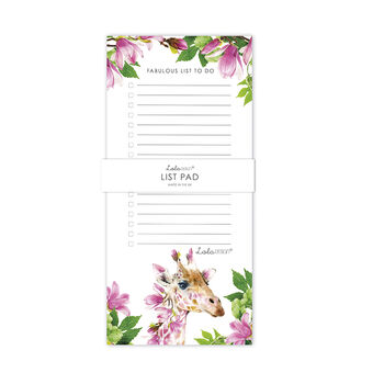 Magnetic To Do List Pad Featuring Botanical Giraffe, 2 of 2