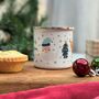 Personalised Traditional Christmas Enamel Mug, thumbnail 5 of 5