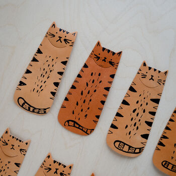 Leather Cat Bookmark, 4 of 6