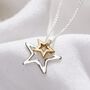Double Open Star Charm Necklace, thumbnail 3 of 5