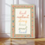 Rainbow Affirmations Nursery Art Print, thumbnail 1 of 4