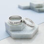 Personalised Handstamped Matching Ring Bands, thumbnail 1 of 9