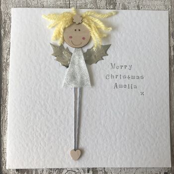 Personalised Dollie Angel Christmas Card, 3 of 3