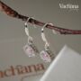 Sterling Silver Pink Opal Shimmering Dangle Earrings, thumbnail 2 of 4