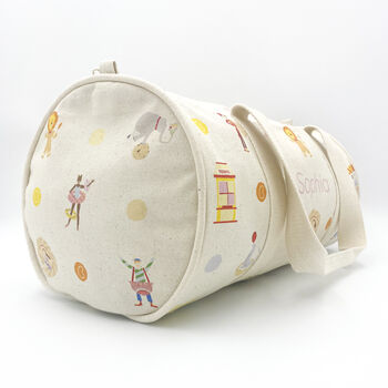 Personalised Circus Print Children's Overnight Bag, 6 of 8