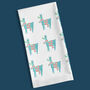 Mistletoe Llama Organic Tea Towel, thumbnail 1 of 6