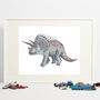 Triceratops Dinosaur Print, thumbnail 1 of 4