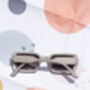 Grey Front Lens Rectangle Y2k Style Sunglasses, thumbnail 2 of 7