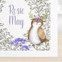 Owl Illustration Christening Card, thumbnail 3 of 3