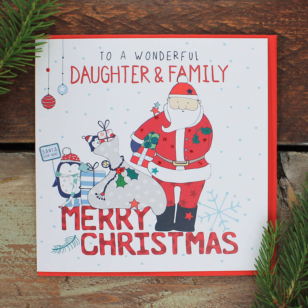 Christmas Card For Daughter And Family By Molly Mae 