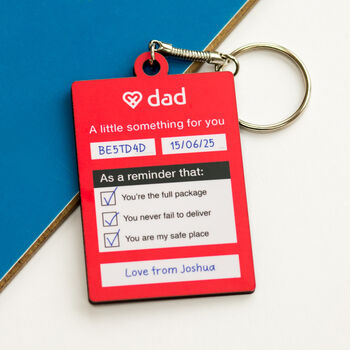 Personalised Keyring Gift For Dad, 3 of 4