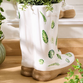 Personalised Patterned Welly Planters Gift Set, 4 of 9