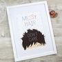 'Messy Hair, Don't Care' Children's Print, thumbnail 2 of 10