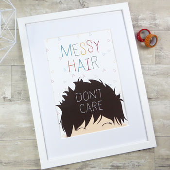 'Messy Hair, Don't Care' Children's Print, 2 of 10