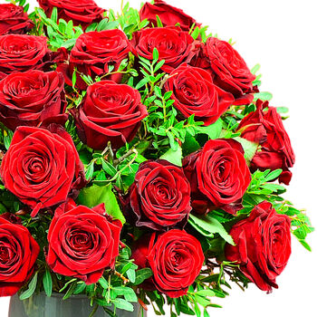 Two Dozen Red Roses Fresh Flower Bouquet Romantic Gift, 5 of 7