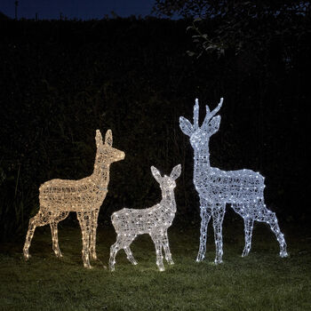 Swinsty Dual LED Battery Outdoor Reindeer Family, 2 of 4