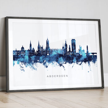 Aberdeen Skyline Cityscape Vintage Art Print, 7 of 12