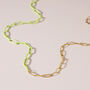 Personalised Initial Gold And Bright Paperclip Chain, thumbnail 7 of 9