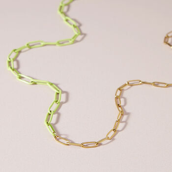 Personalised Initial Gold And Bright Paperclip Chain, 7 of 9