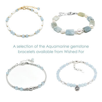 Natural Aquamarine Bracelet Sterling Silver, 6 of 6