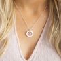 Sterling Silver Family Eternal Ring And Birthstone Personalised Necklace, thumbnail 6 of 12