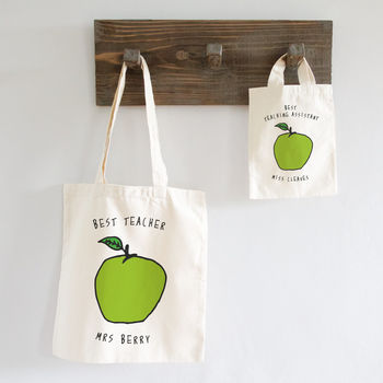 Personalised Apple Teacher Bag, 3 of 3