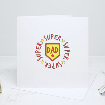 Red Super Dad Father's Day Card, 2 of 5