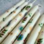 Hand Painted Candy Canes, Trees And Mistletoe Candles, thumbnail 3 of 4