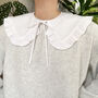 White Cotton Detachable Collar With Frill, thumbnail 4 of 4