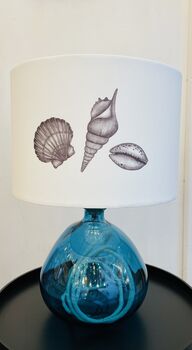 Aqua Blue 29cm Recycled Glass Table Lamp, 4 of 4
