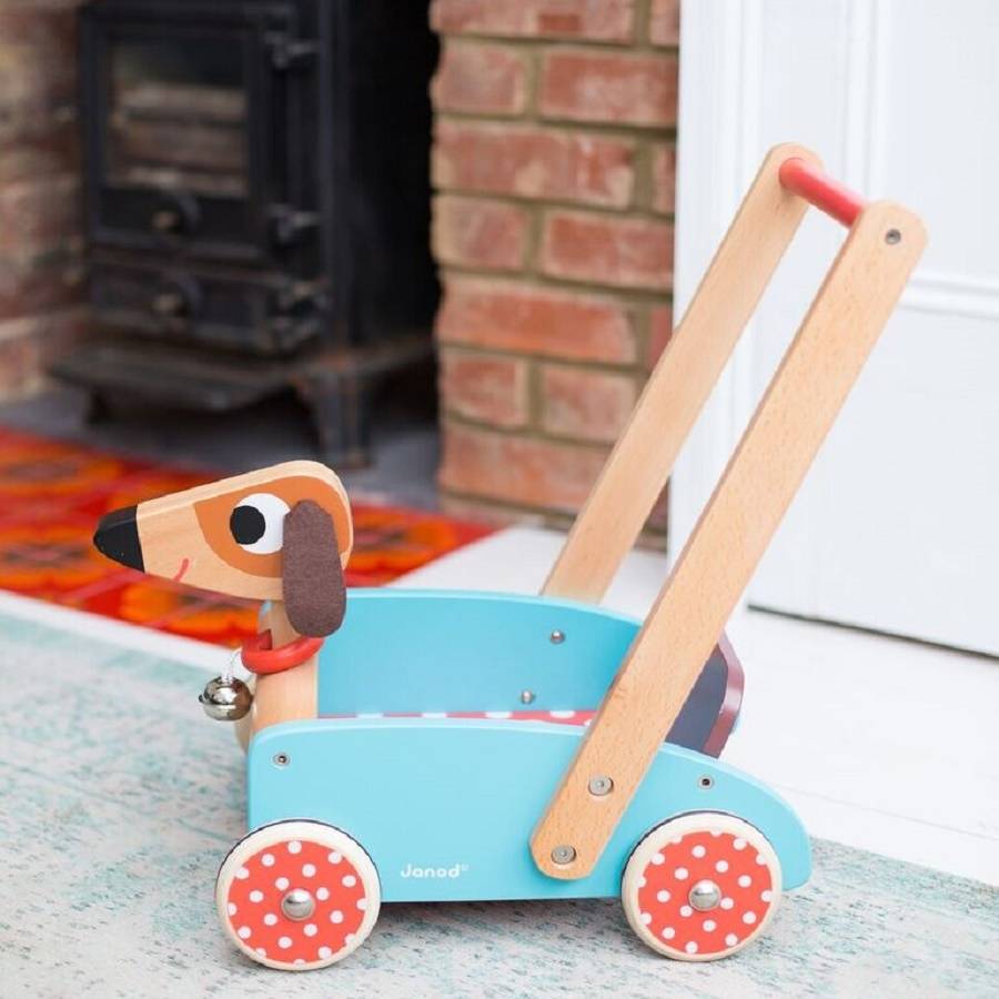 personalised wooden baby walker