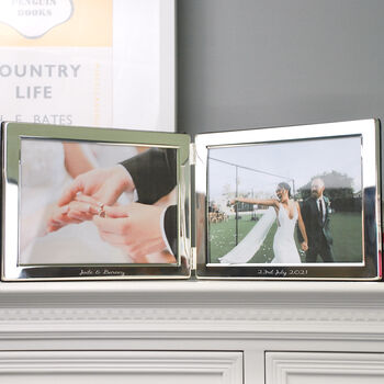 Personalised Silver Plated Double Photo Frame, 4 of 7