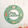 Happy Easter Wreath, Teal, thumbnail 1 of 2
