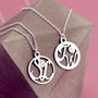 Sterling Silver Double Pierced Initial Pendant, thumbnail 1 of 9