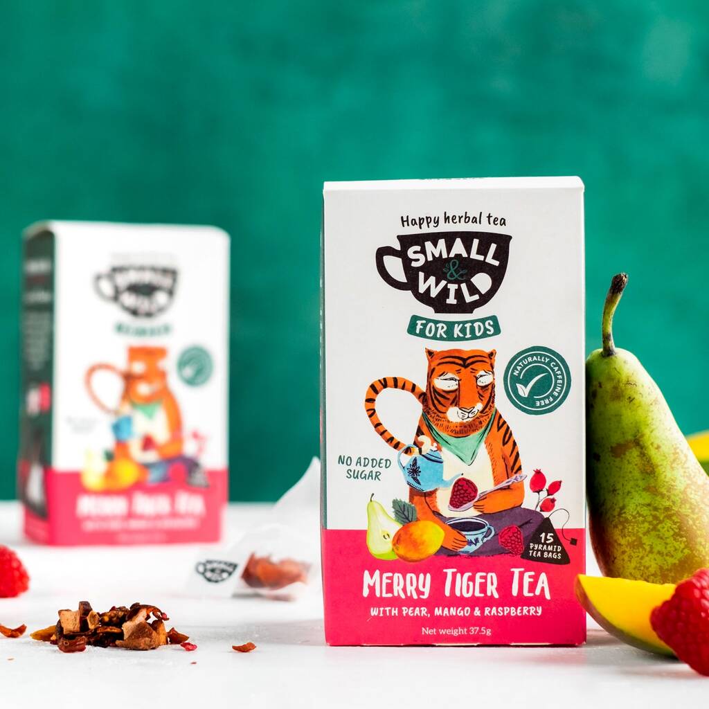 Merry Tiger Tea For Kids With Pear, Mango And Raspberry, 1 of 4