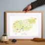Personalised West Sussex Map: Add Favourite Places, thumbnail 1 of 4