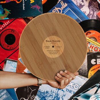 Personalised Vinyl Record Chopping Board, 2 of 6