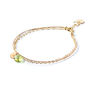 August Peridot Gold And Silk Birthstone Bracelet, thumbnail 7 of 7