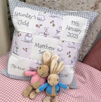 Personalised Bunny Memory Cushion**, 5 of 10